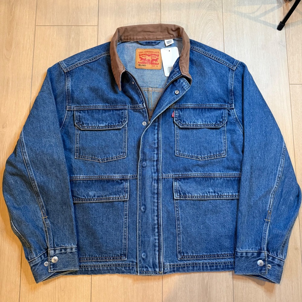 Levi's Denim Jacket Mens XL Blue Relaxed Fit East Port Brand New - Picture 1 of 6